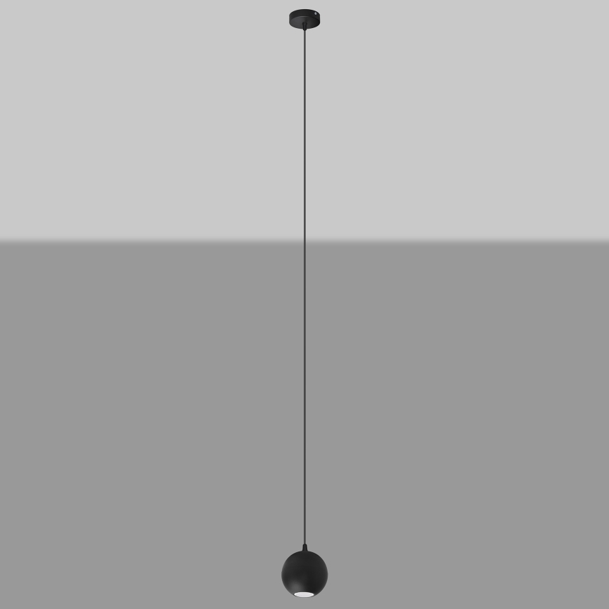 LED-kattokruunu johdossa MIDWAY 1xGU10/4,8W/230V musta