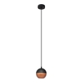 LED-kattokruunu johdossa MIDWAY 1xGU10/4,8W/230V musta/kupari