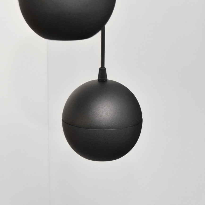 LED-kattokruunu johdossa MIDWAY 4xGU10/4,8W/230V musta