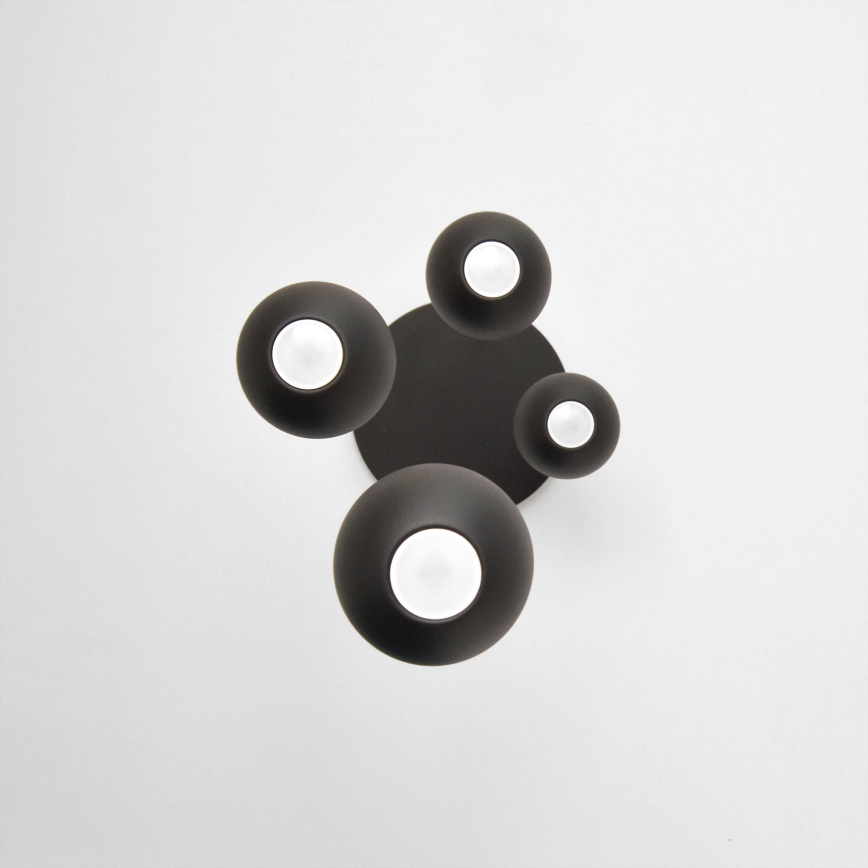 LED-kattokruunu johdossa MIDWAY 4xGU10/4,8W/230V musta