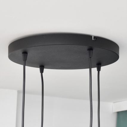 LED-kattokruunu johdossa MIDWAY 4xGU10/4,8W/230V musta