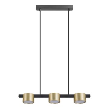 LED-kattokruunu johdossa MIRELLA 3xGX53/6W/230V kulta/musta