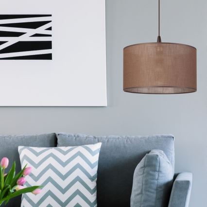 LED-kattokruunu johdossa NOEL 1xE27/60W/230V ruskea