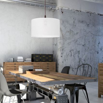 LED-kattokruunu johdossa NOEL 1xE27/60W/230V valkoinen