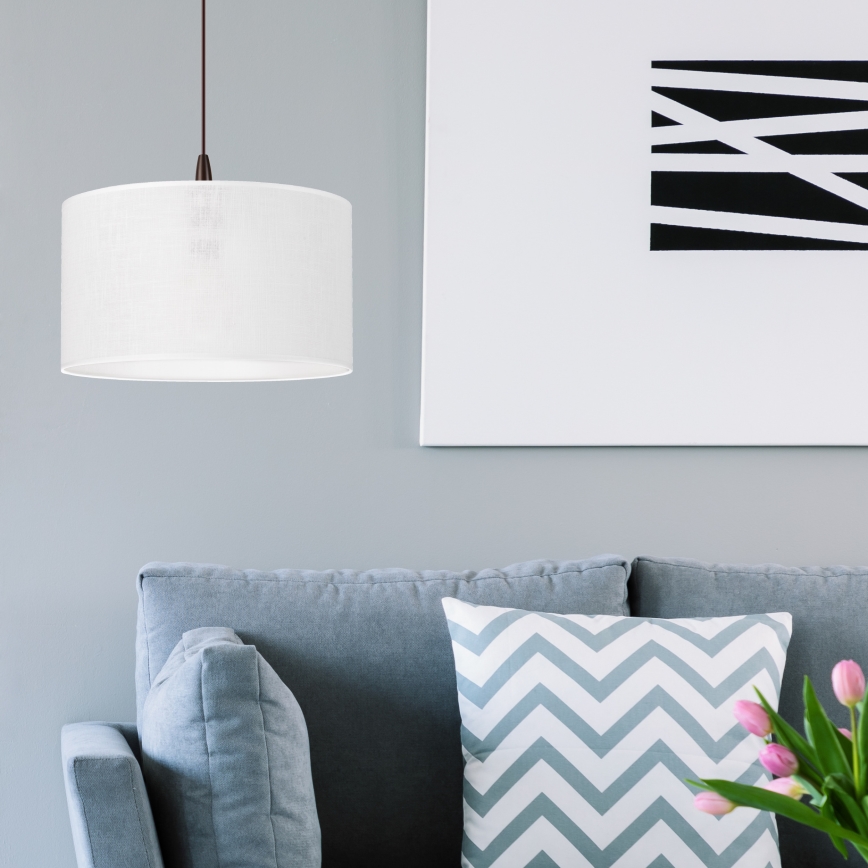 LED-kattokruunu johdossa NOEL 1xE27/60W/230V valkoinen