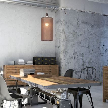 LED-kattokruunu johdossa NOEL MINI 1xE27/60W/230V ruskea