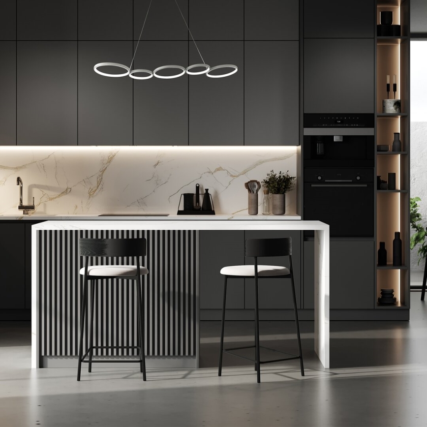 LED-kattokruunu johdossa OLYMPIA 5xLED/10W/230V harmaa