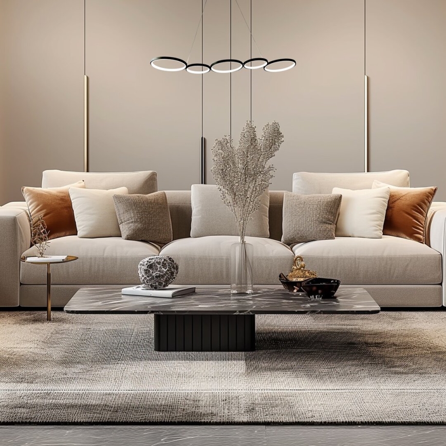 LED-kattokruunu johdossa OLYMPIA 5xLED/10W/230V musta