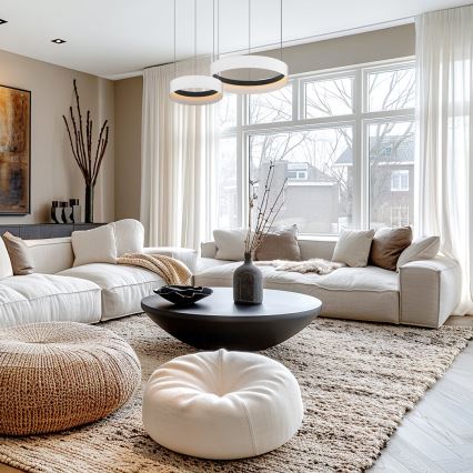 LED-kattokruunu johdossa ORBITA LED/72W/230V valkoinen/musta