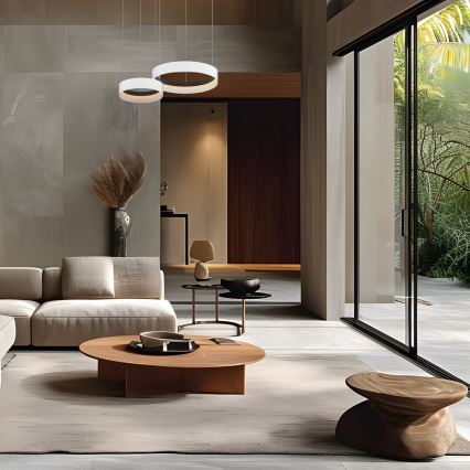 LED-kattokruunu johdossa ORBITA LED/72W/230V valkoinen/musta