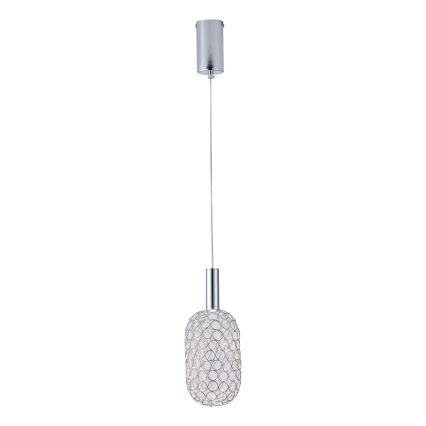 LED-kattokruunu johdossa PERFORATO LED/6,3W/230V 3000K kiiltävä kromi halkaisija 13 cm