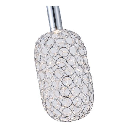 LED-kattokruunu johdossa PERFORATO LED/6,3W/230V 3000K kiiltävä kromi halkaisija 13 cm