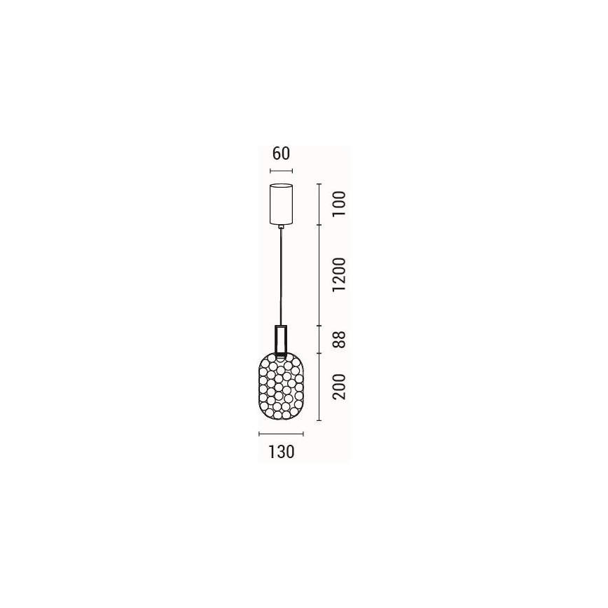 LED-kattokruunu johdossa PERFORATO LED/6,3W/230V 3000K kiiltävä kromi halkaisija 13 cm