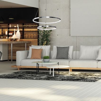 LED-kattokruunu johdossa ROTONDA LED/51W/230V kiiltävä kromi