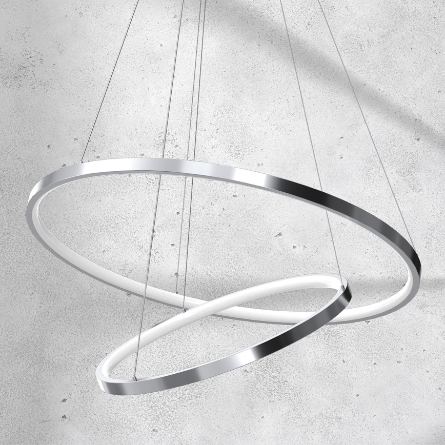 LED-kattokruunu johdossa ROTONDA LED/51W/230V kiiltävä kromi