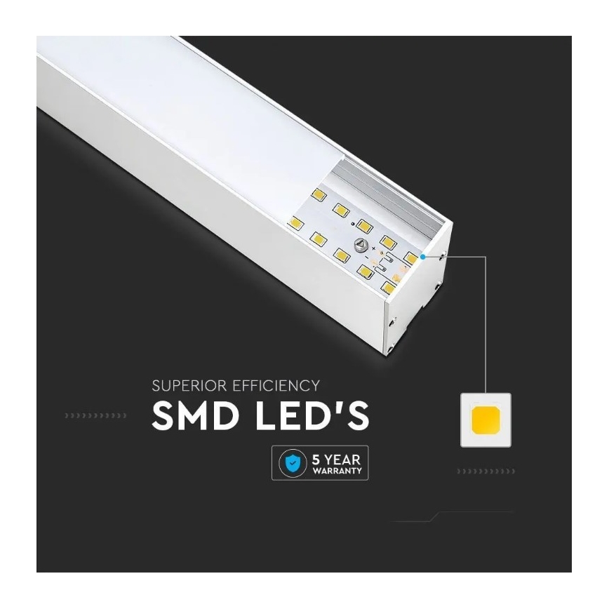LED-kattokruunu johdossa SAMSUNG CHIP LED/40W/230V 6400K valkoinen