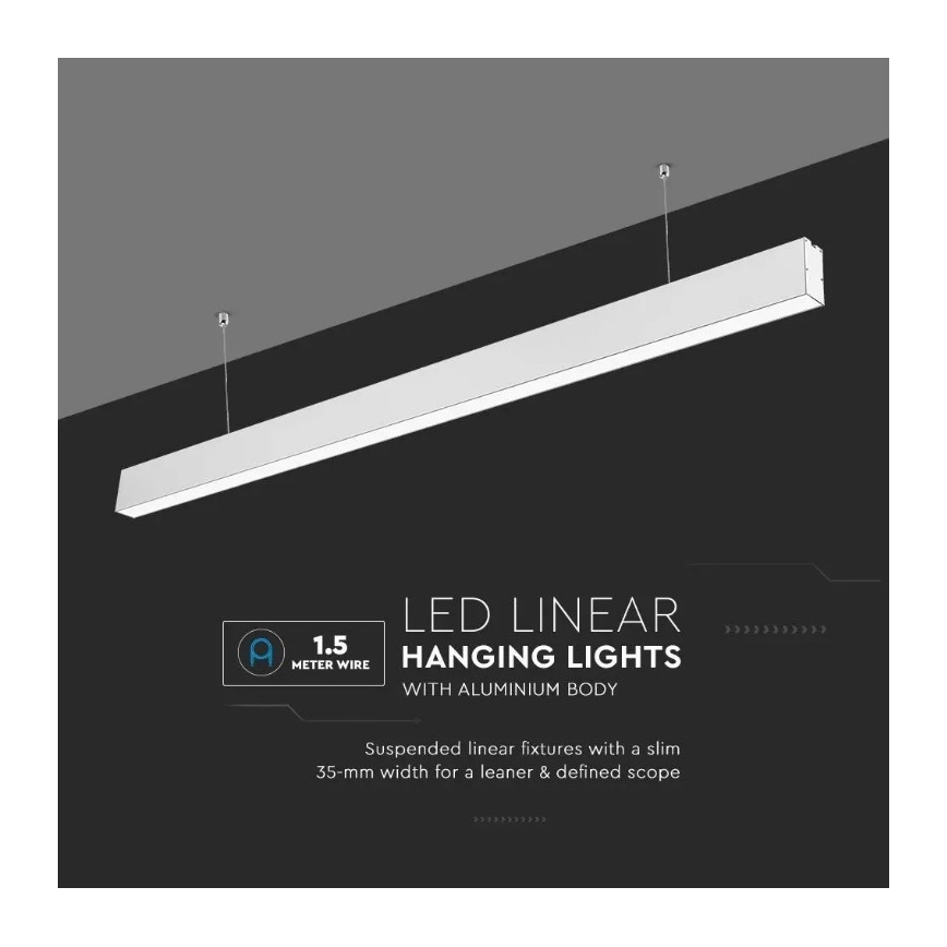 LED-kattokruunu johdossa SAMSUNG CHIP LED/40W/230V 6400K valkoinen