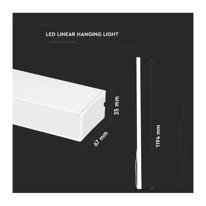 LED-kattokruunu johdossa SAMSUNG CHIP LED/40W/230V 6400K valkoinen