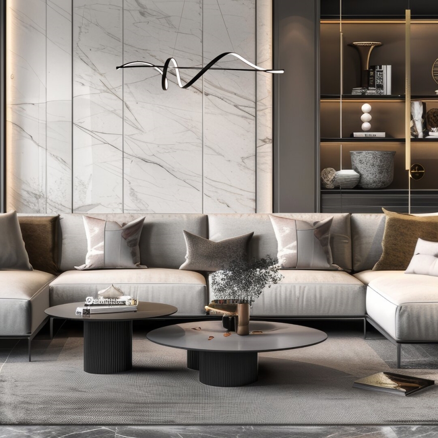 LED-kattokruunu johdossa SASH LED/36W/230V musta