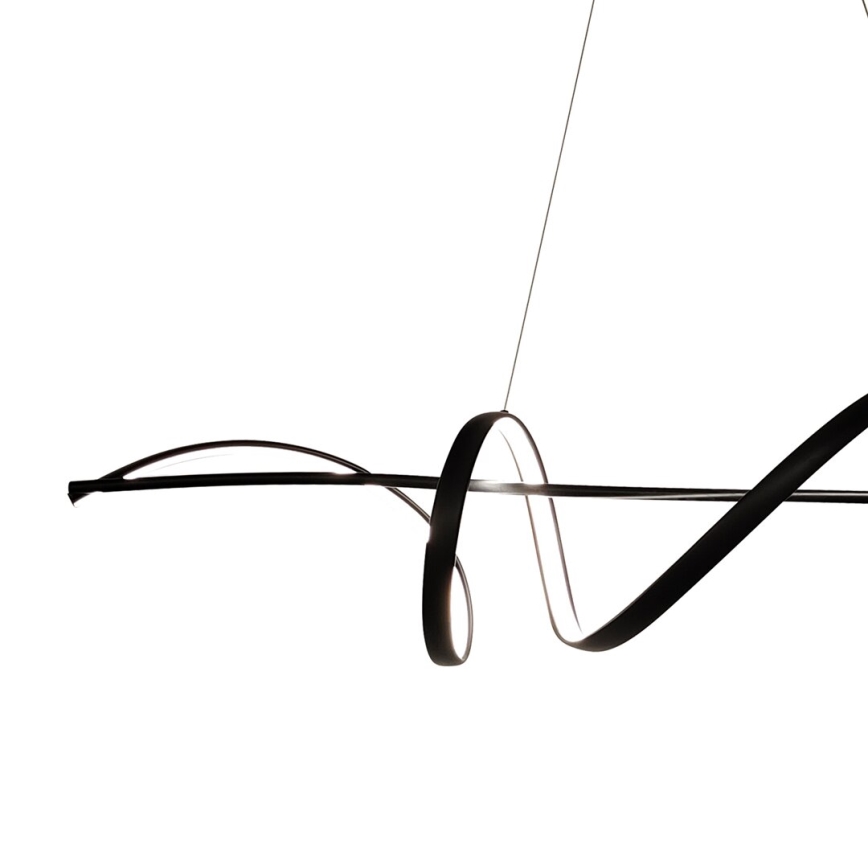 LED-kattokruunu johdossa SASH LED/36W/230V musta