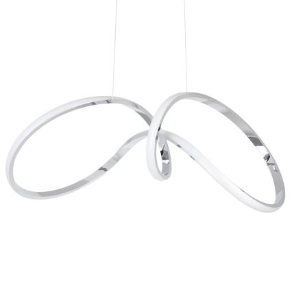 LED-kattokruunu johdossa TESORO LED/48W/230V kiiltävä kromi