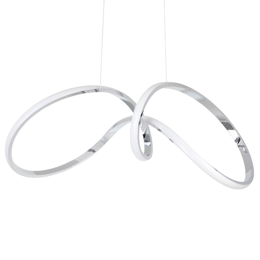 LED-kattokruunu johdossa TESORO LED/48W/230V kiiltävä kromi