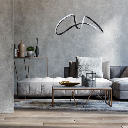 LED-kattokruunu johdossa TESORO LED/48W/230V musta