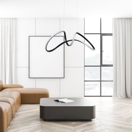 LED-kattokruunu johdossa TESORO LED/48W/230V musta