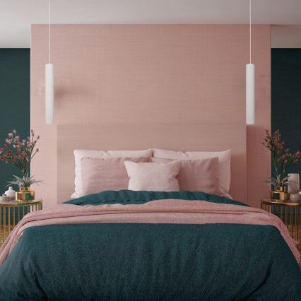 LED-kattokruunu johdossa TUBA 1xGU10/4,8W/230V valkoinen