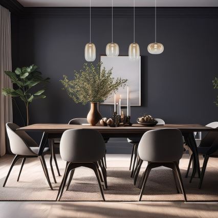 LED-kattokruunu johdossa VASO LED/15W/230V kulta/savuinen