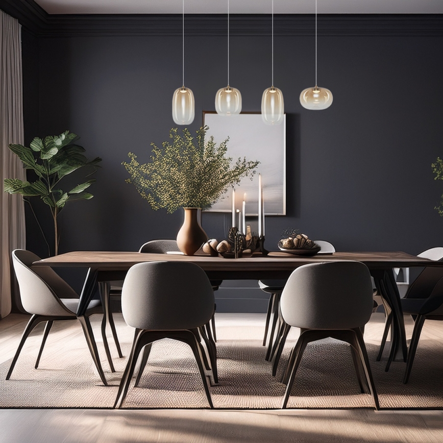 LED-kattokruunu johdossa VASO LED/15W/230V kulta/savuinen