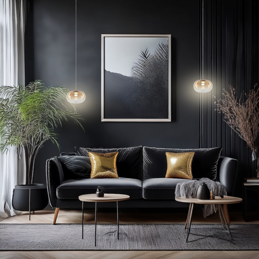 LED-kattokruunu johdossa VASO LED/4W/230V halkaisija 18 cm kulta/savuinen