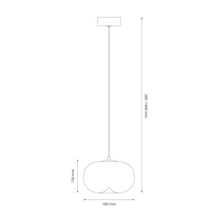 LED-kattokruunu johdossa VASO LED/4W/230V halkaisija 18 cm valkoinen