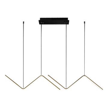 LED-kattokruunu johdossa VERTE 2xLED/11W/230V musta