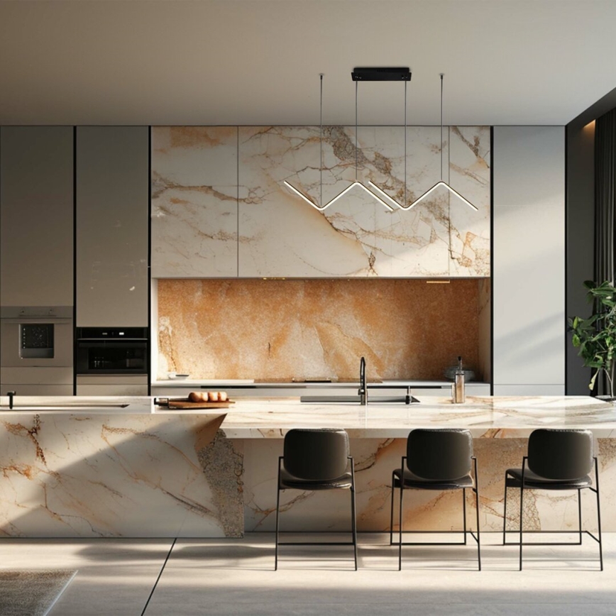 LED-kattokruunu johdossa VERTE 2xLED/11W/230V musta