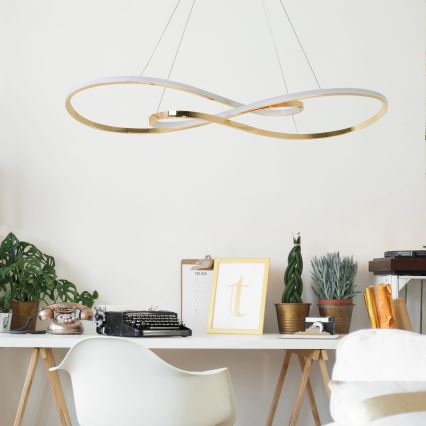 LED-kattokruunu johdossa ZUMBA LED/50W/230V kulta