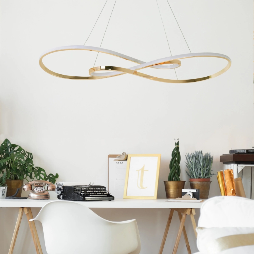 LED-kattokruunu johdossa ZUMBA LED/50W/230V kulta