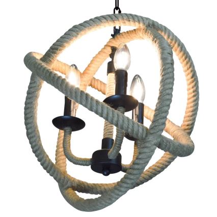 LED Kattokruunu ketjussa ROPE GLOBO 3xE14/4,3W/230V