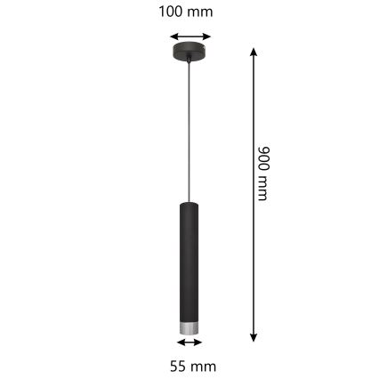 LED Kattokruunu narulla TUBA 1xGU10/4,8W/230V