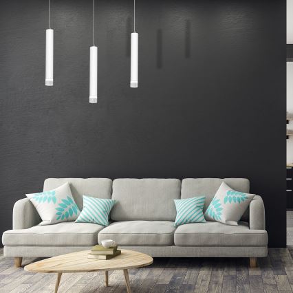 LED-kattokruunu narussa ALBA 3xLED/15W/230V valkoinen