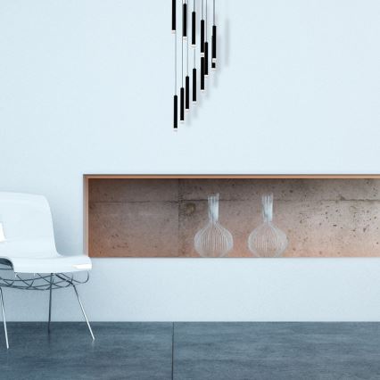 LED-kattokruunu narussa CARBON 12xLED/12W/230V