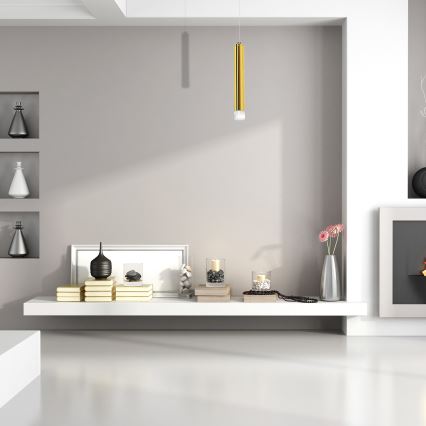 LED-kattokruunu narussa GOLDIE 1xLED/5W/230V kultainen