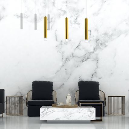 LED-kattokruunu narussa GOLDIE 3xLED/15W/230V kultainen