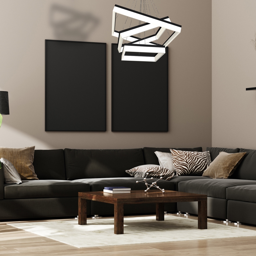 LED-kattokruunu narussa NERO 3xLED/140W/230V