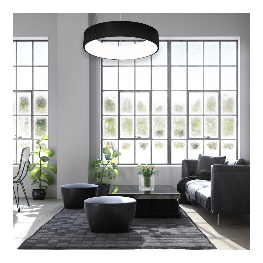 LED-kattokruunu narussa OHIO BLACK LED/24W/230V