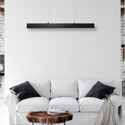 LED-kattokruunu narussa PIERCE LED/18W/230V musta