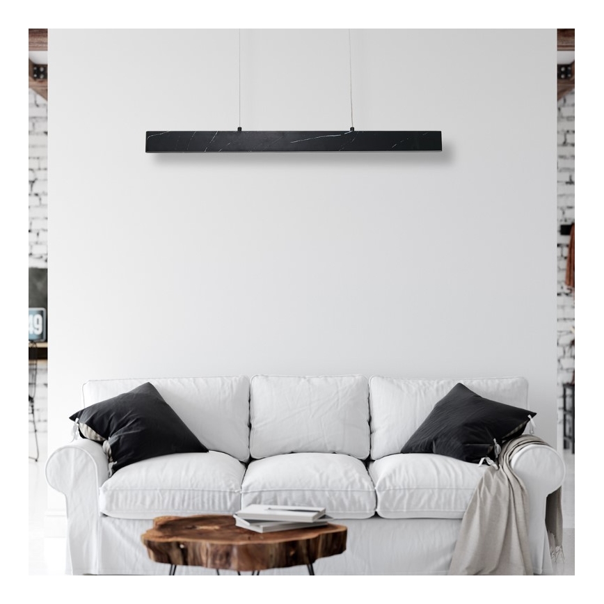 LED-kattokruunu narussa PIERCE LED/18W/230V musta