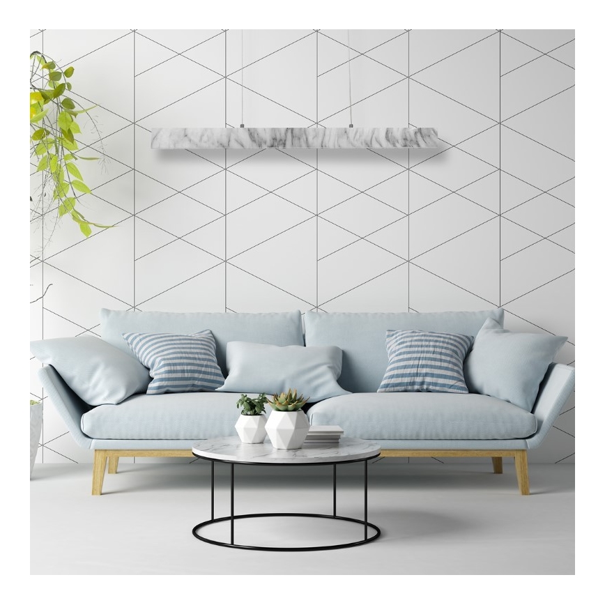 LED-kattokruunu narussa PIERCE LED/18W/230V valkoinen/harmaa