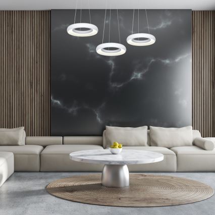 LED-kattokruunu narussa RONDO 3xLED/12W/230V