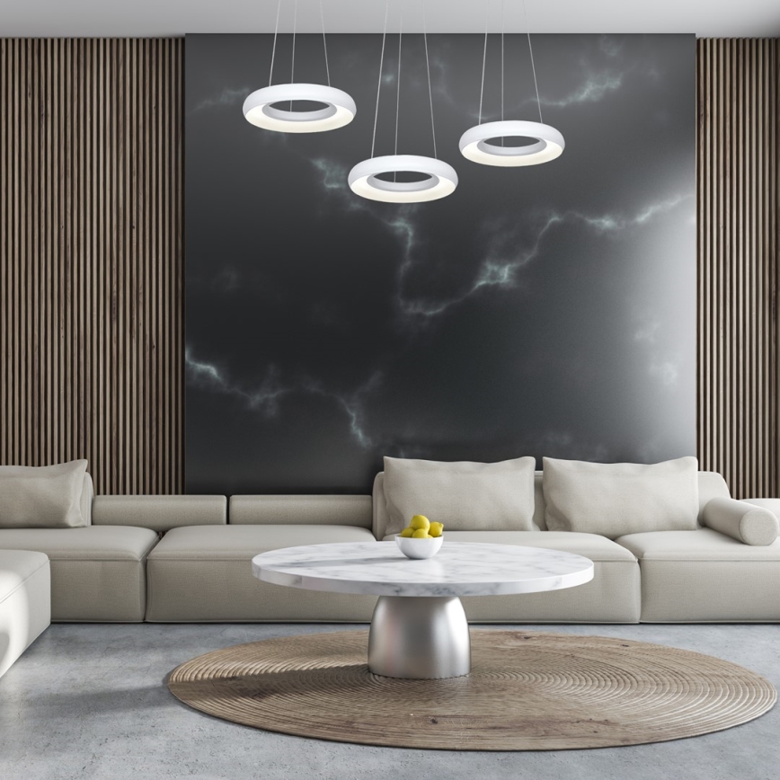 LED-kattokruunu narussa RONDO 3xLED/12W/230V